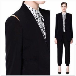 Zara black Jacket with gold accent XS